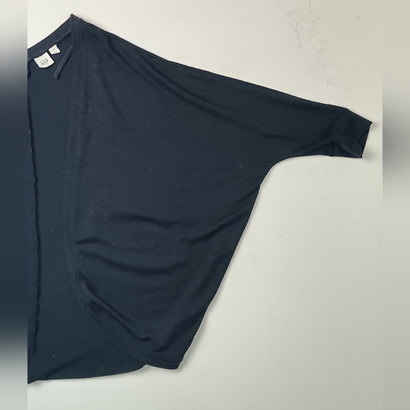 Gap Black Batwing Rounded Hem Open Front Cardigan Small Slouchy Cardigan‎ - Picture 4 of 8